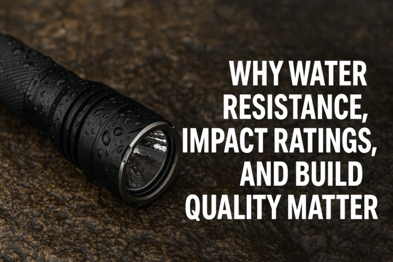 Why Water Resistance, Impact Ratings, and Build Quality Matter When Choosing a Flashlight