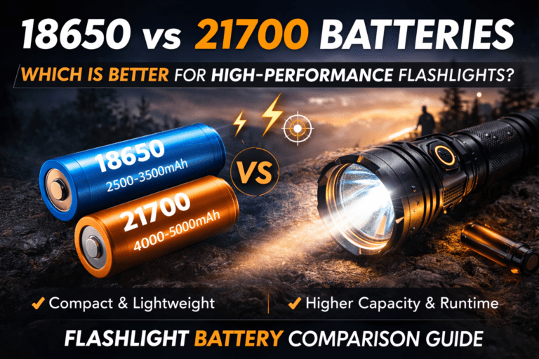 18650 vs 21700 Batteries: Which Is Better for High-Performance Flashlights?