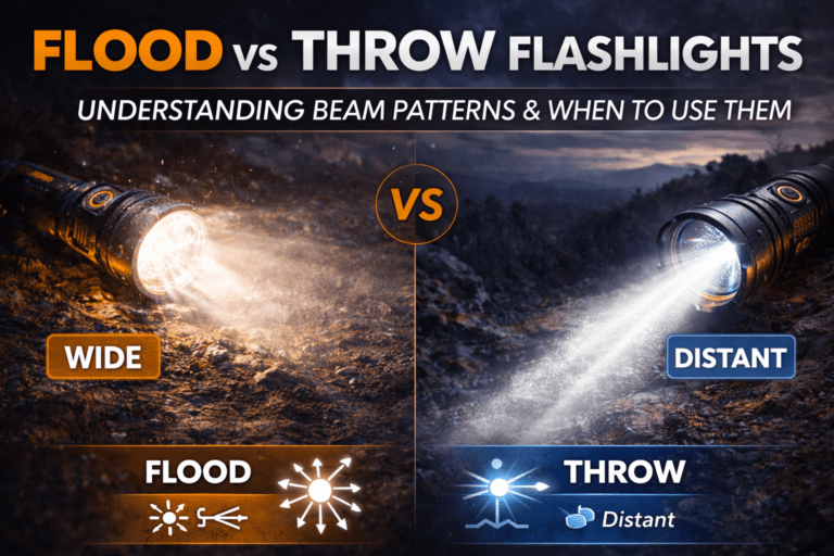 Flood vs Throw Flashlights: Understanding Beam Patterns and When to Use Them